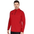 JAKO Langarmshirt Ziptop Challenge - Fleece-Innenseite, Zip-Reissverschluss - rot Herren